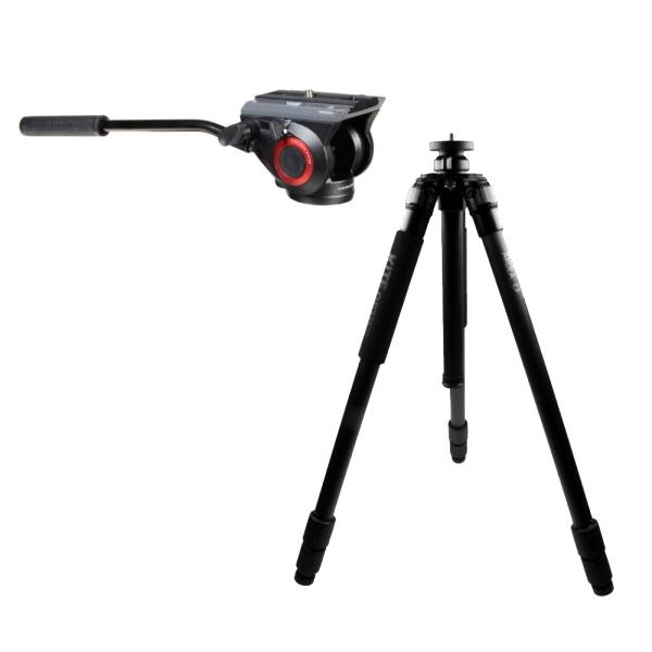 KITE ARDEA CF STATIEF + MANFROTTO HOOFD MVH500AH